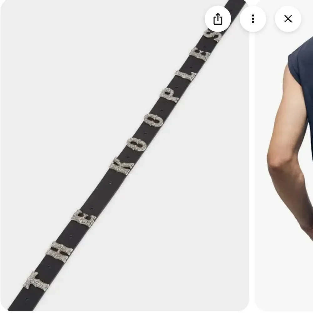 The Kooples Western-Style Leather Belt NWT - Picture 3 of 11